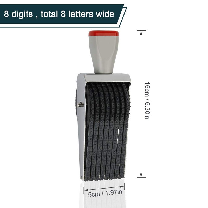 Amytalk 8 Digits Roller Stamp Personalized English Alphabet Number Symbol Rolling Wheel Stamp Multi-Function DIY Scrapbooking Roller Stationery - Image 2